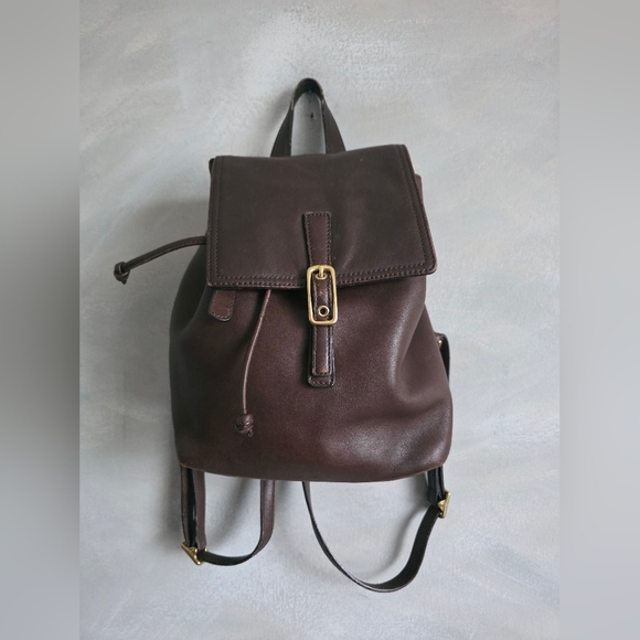 Coach Handbags - Vintage Coach Legacy Collection Leather Backpack 9858 Brown Gold 10x8x5